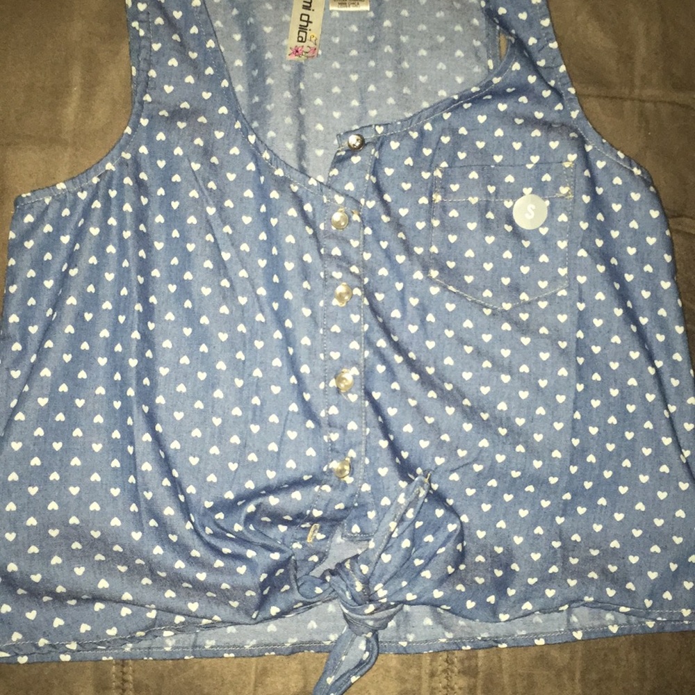 Front tie crop top